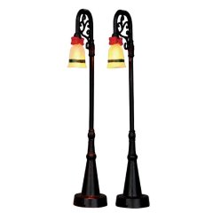 Lemax - Bell Ornament Lamp Post - Set van 2 - Nu Voorverkoop