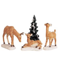 Lemax - Dad And Fawns - Set van 4 - Nu Voorverkoop