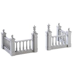 Lemax - Plaza Fence - Set van 4 - Nu Voorverkoop