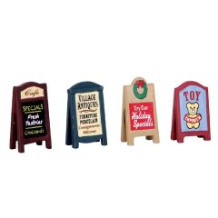 Lemax - Village Signs - Set van 4 - Nu Voorverkoop