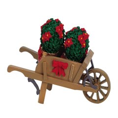 Lemax - Wheelbarrow With Poinsettias - Nu Voorverkoop