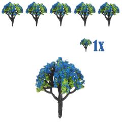 Miniatuur Bloesemstruik met Blauwe Bloemen - 5cm