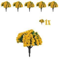 Miniatuur Bloesemstruik met Donkergele Bloemen - 5cm