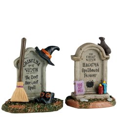 Spooky Town - Witch Tombstones - Set van 2 - Nu Voorverkoop