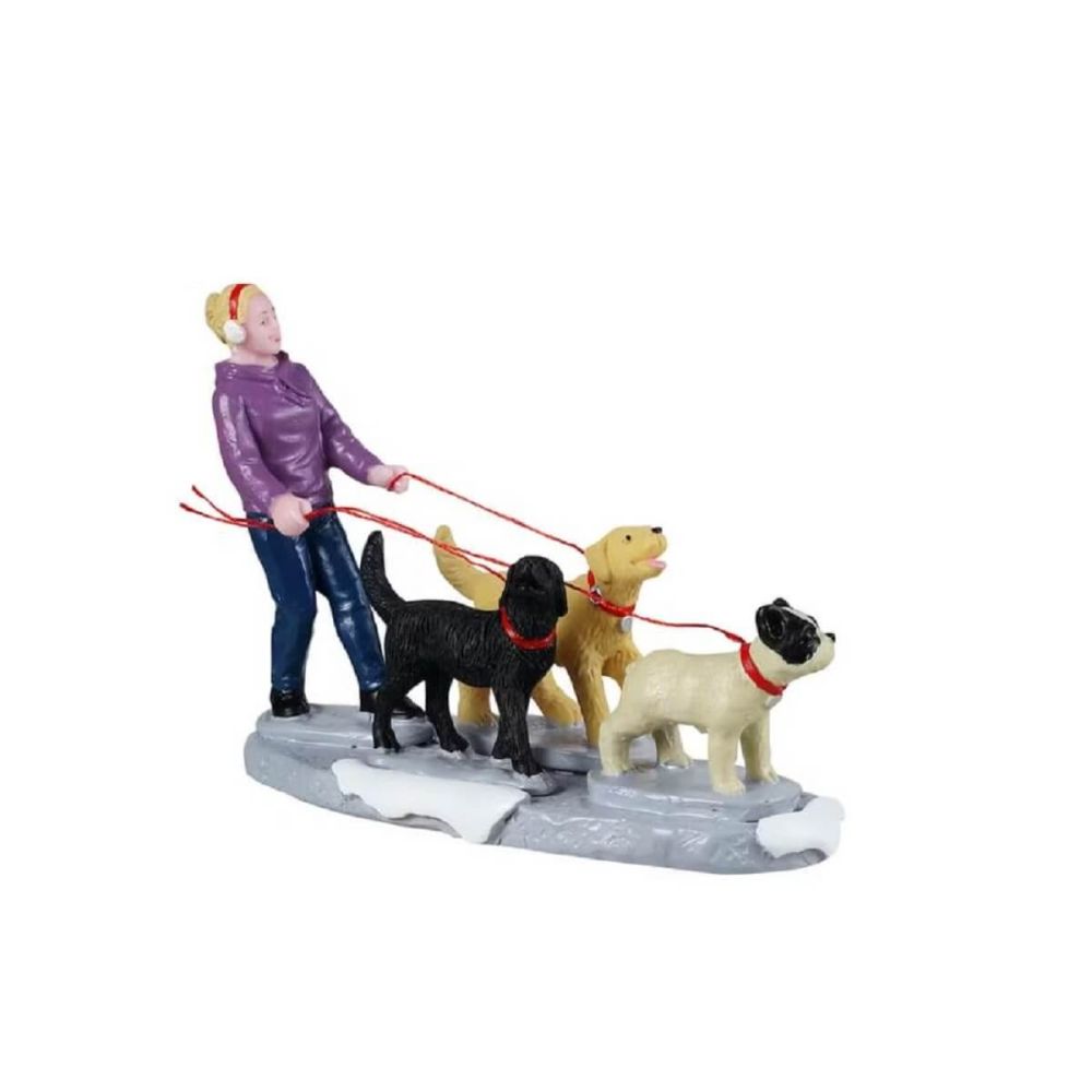 Lemax - Dog Walker - Nu Voorverkoop -   - Resin -  0728162423610