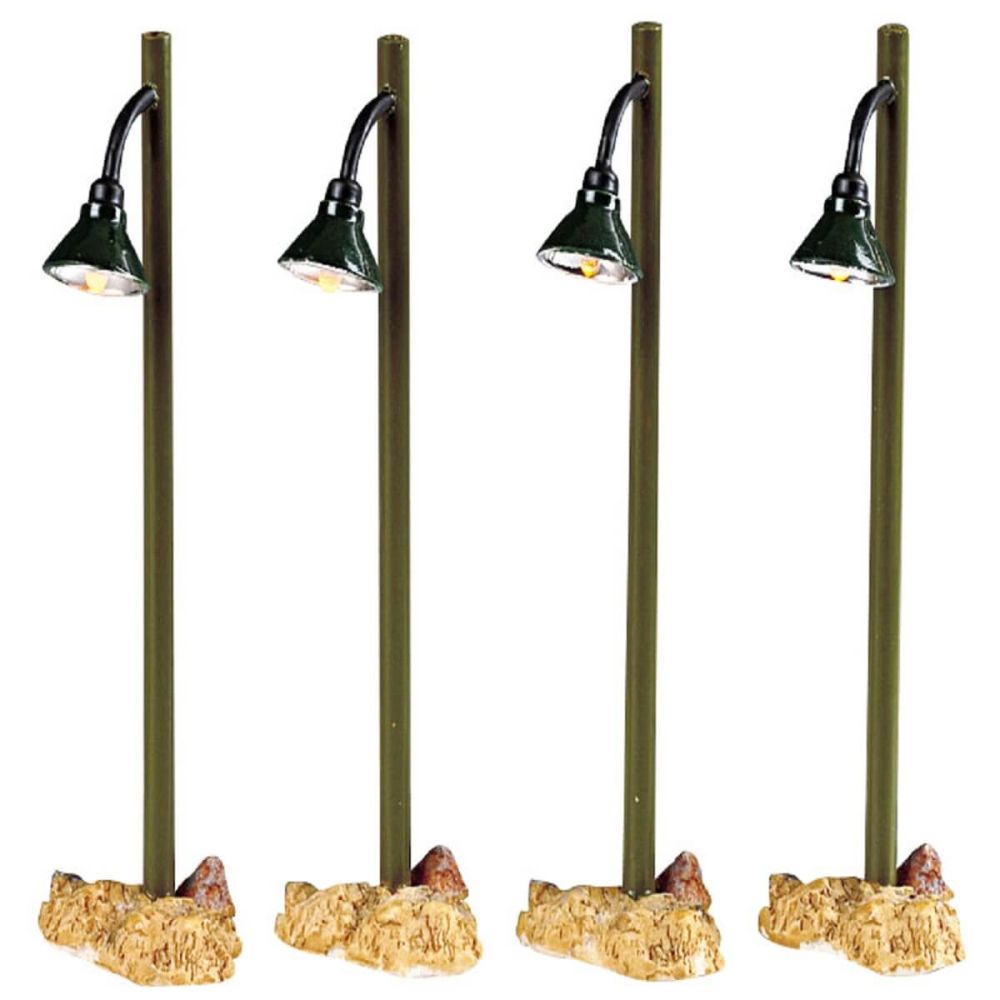 Lemax - Rustic Street Lamp - Set van 4