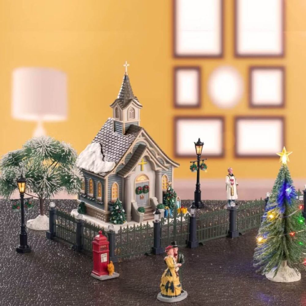 Lemax - Small Town Church Set - Nu Voorverkoop -   - Porselein -  0728162566706