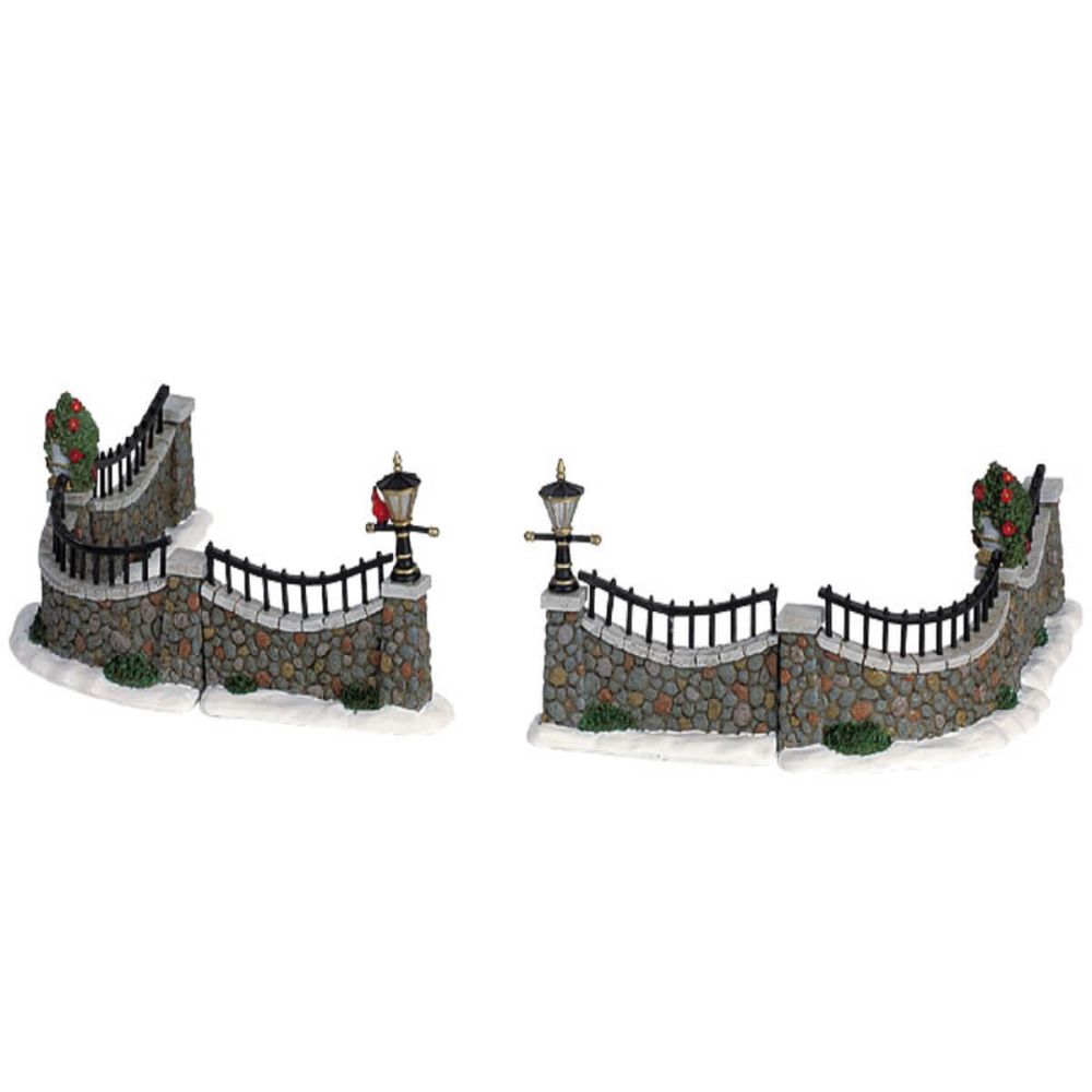 Lemax - Stone Wall - Set van 6