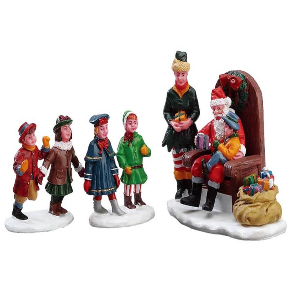 Lemax - Visiting Santa - Set van 3