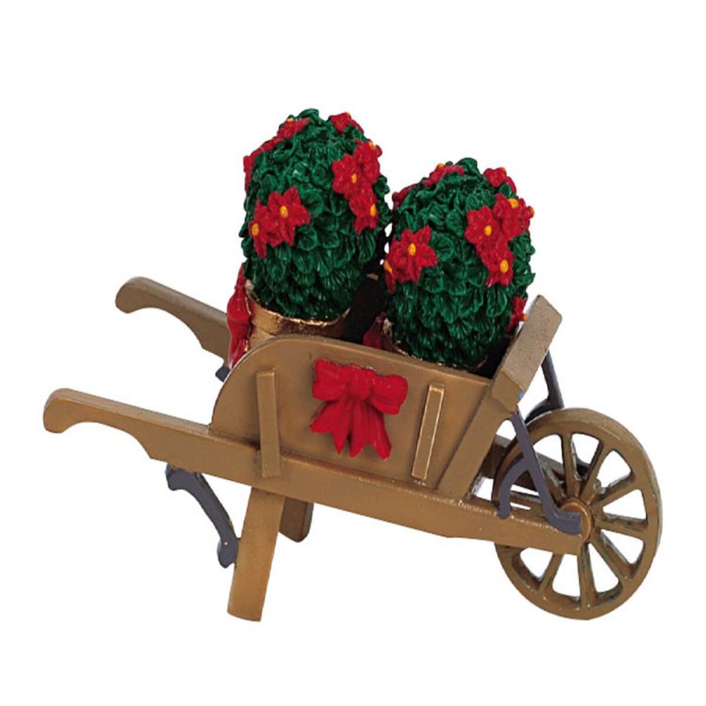 Lemax - Wheelbarrow With Poinsettias