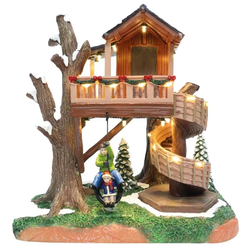 Santaville - Treehouse with Playing Children