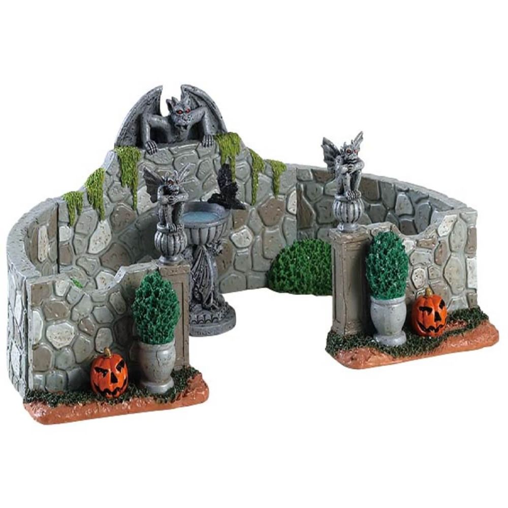 Spooky Town - Grey Gargoyle Gardens - Set van 6