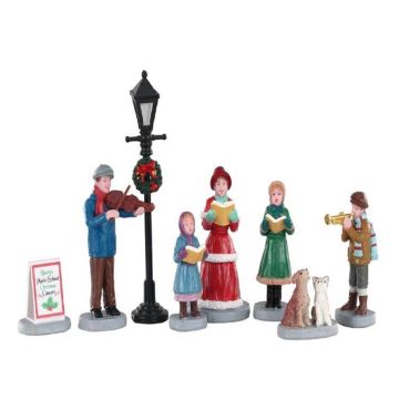 Lemax - Baily's Music School Carolers - Set van 8 - Nu Voorverkoop