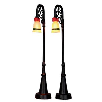 Lemax - Bell Ornament Lamp Post - Set van 2 - Nu Voorverkoop