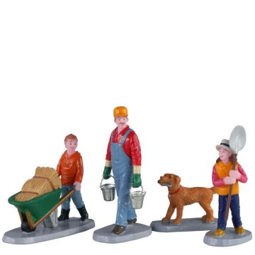 Lemax - Morning Chores - Set van 4