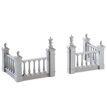 Lemax - Plaza Fence - Set van 4