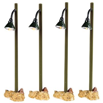 Lemax - Rustic Street Lamp - Set van 4 - Nu Voorverkoop