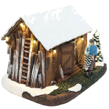 Santaville - Old Wooden Shed with Farmer