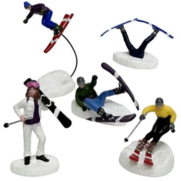 Santaville - Skiers - Set van 5