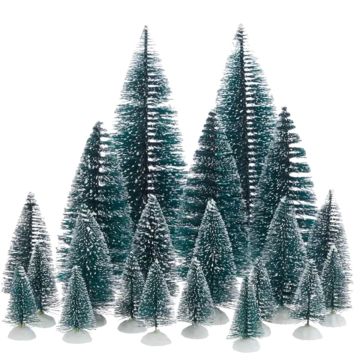 Santaville - Trees in Bag 31cm - Set van 21