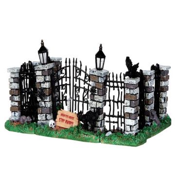 Spooky Town - Spooky Iron Gate And Fence - Set van 5