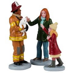 Lemax - Fireman To The Rescue - Set van 3