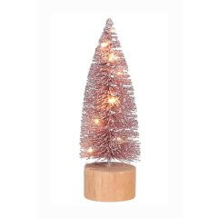 Verlicht Glitter Boompje Roze 15 cm - House of Seasons