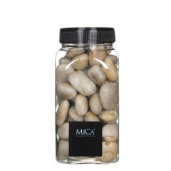 Beige Decoratie steentjes 650ml - Mica Decorations