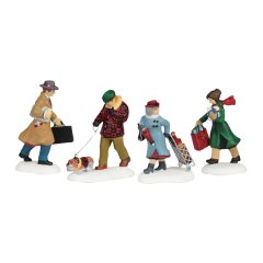 Department 56 - Busy City Sidewalks - Set van 4