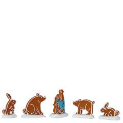 Lemax - Gingerbread Animals - Set van 5 - Nu Voorverkoop