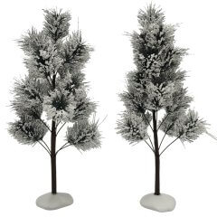 Santaville - Pine Trees with Snow 32cm - Set van 2