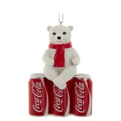 Kurt S. Adler - Coca-Cola Cub with 6-Pack Cans Ornament